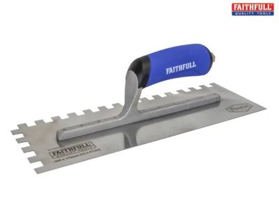 Faithfull Prestige Notched Trowel 330 x 115mm (13 x 4.1/2in) 10mm Notch