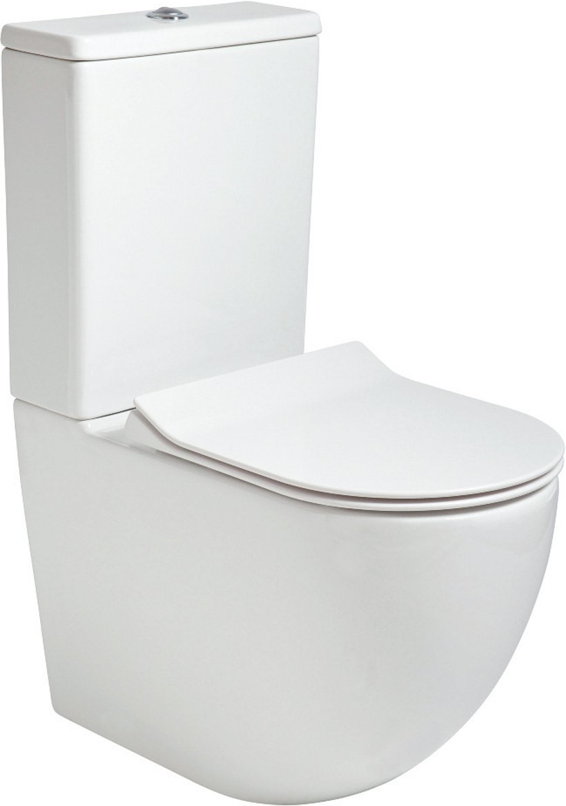 INSPIRE FULLY SHROUDED RIMLESS WC PACK - SLIM SOFT CLOSE SEAT
