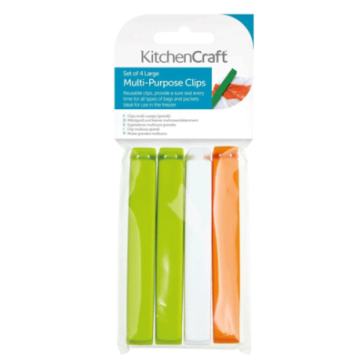 Kitchen Craft Bag Clips Large - 4 Pack 