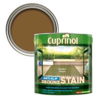 Cuprinol Anti-Slip Decking Stain Golden Maple Can & Swatch