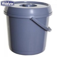 WHITEFURZE 14 LITRE BUCKET WITH LID  SILVER