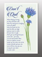 Glass Plaque - Don't Quit   (32402)