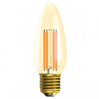 3.3W LED VINTAGE CANDLE AMBER  DIMMABLE LAMP 240 VOLT ES 330 LUMEN 2000K 15000 HOUR