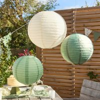 Botanical Paper Lantern Hanging Decorations - Pack of 3