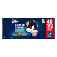 Felix Cat Pouch As Good As It Looks Ocean Feast Selection In Jelly 40x85g