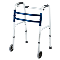 This walking frame can be easily folded into a compact size, making it easy to transport. 