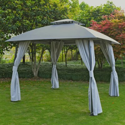 Norfolk Leisure Domed Roof Gazebo &ndash; 3m x 3m
