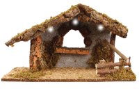 Nativity Shed/No Figures/LED Lights   (89970)