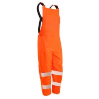 D/N Hi-Vis Bib Trousers PU Coated, Orange