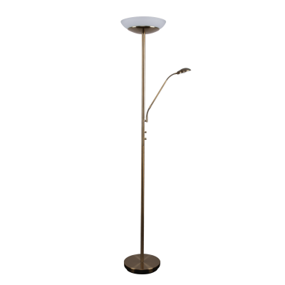 Domus Eden LED Mother and Child Floor Lamp Antique Brass