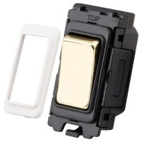 Polished Brass 2 Way Switch Module - 3050-002