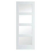 44mm Premium Primed White Shaker 4 Lite Clear