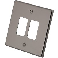 Black Nickel 2 Gang Grid Plate 6070-351