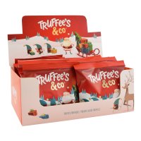 Truffee's & Co Christmas cocoa truffles snack pack in display - 12 x 35g