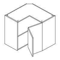 600 x 720 Ivory Angle Corner Wall Unit