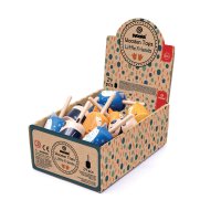 Wooden Spinning Tops Little Friends CDU of 24