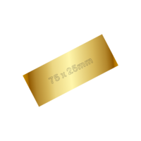 75x25mm (3 x 1") Gold Engraving Plate