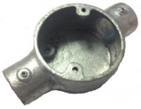 CONLOK GALV STRAIGHT THROUGH BOX 25 MM  (QUICK FIT UNTHREADED)