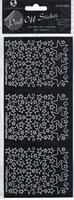 5 Point Star Mix Black/ Silver Peel-Off