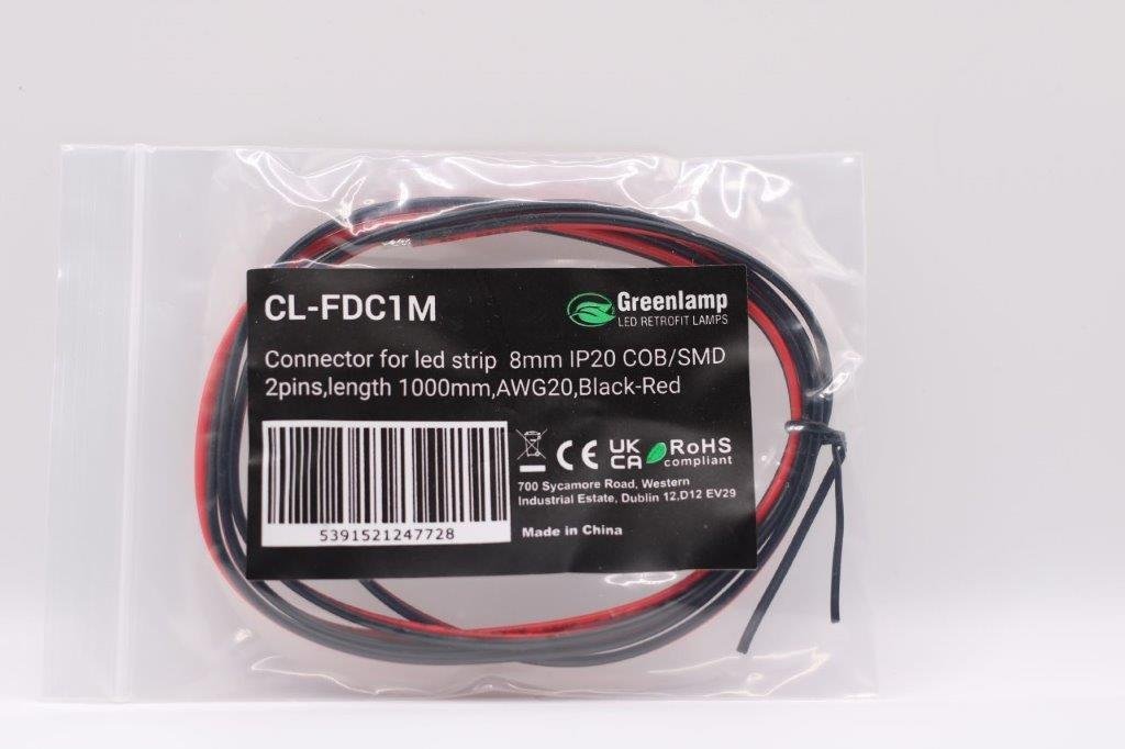 Greenlamp Strip to Strip 90 Angle Connector IP20 8mm for Cut Anywhere Cob