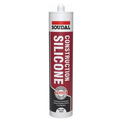 Soudal Trade Construction Silicone Brilliant White 290ml