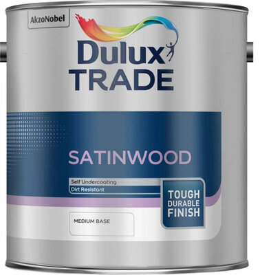 Dulux Trade Satinwood Medium Base 2.5L Paint 5183331