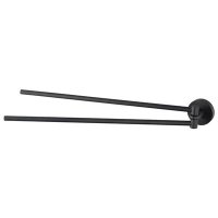 KOSMOS TOWEL RAIL DOUBLE SWING 46CM MATT BLACK (HACEKA KOSMOS)