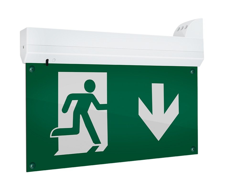 CROMPTON KRIOS 2W EMERGENCY WALL/CEILING MOUNTED EXIT BLADE (BOX QTY 8)