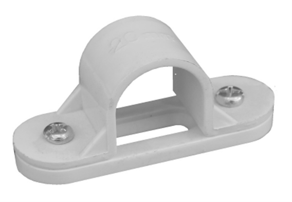 20mm PVC Space Bar Saddle White