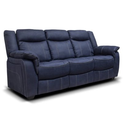 Argentina Fabric 3-Seater Sofa - Denim