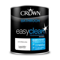 Crown Paint Easyclean Bathroom   Brilliant White 1l