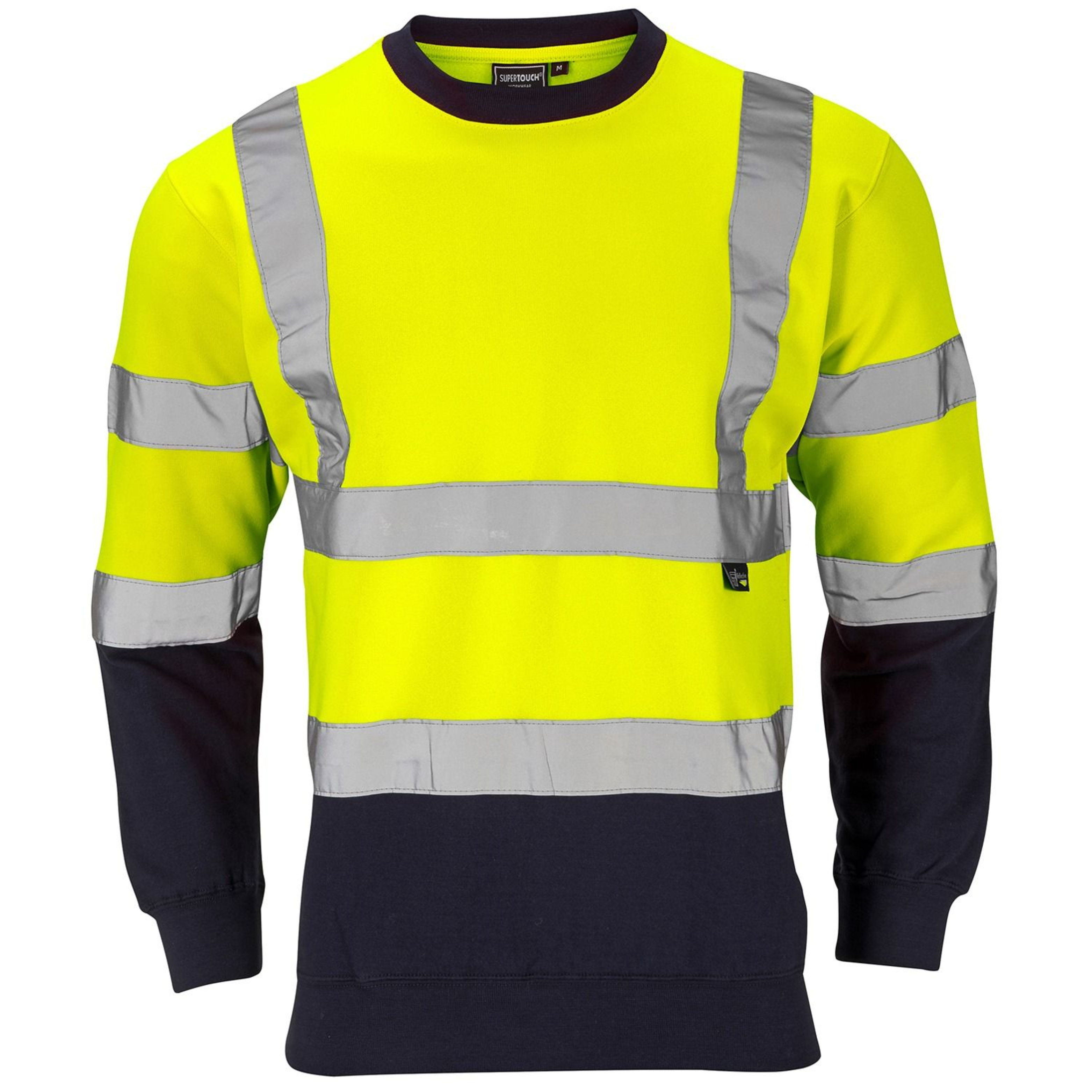 HiVis 2 Tone Sweatshirt, Yellow/Navy