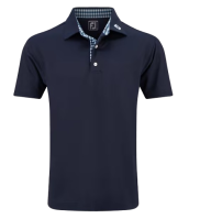 FOOTJOY PRODRY PERFORMANCE STRETCH PIQUE SOLID GINGHAM TRIM