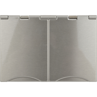 Socket Ultimate 2 Gang Floor Socket Stainless Steel