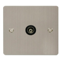 CO-AX OUTLET FLAT SCREWED STAINLESS STEEL BLACK