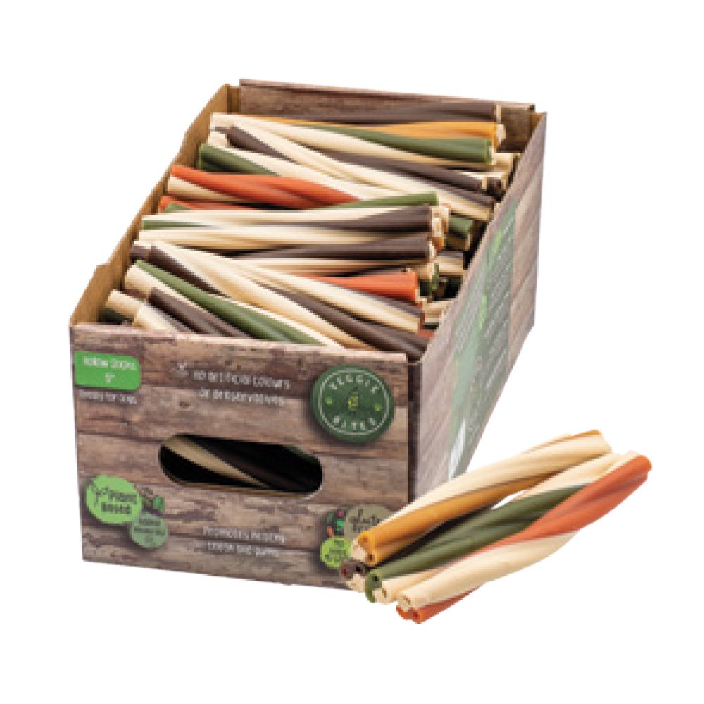Veggie Bites VB006 Hollow Stick Dog Treats 5in 2.5kg Approx 138pcs