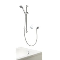 Aqualisa Quartz Blue Smart Divert Concealed Shower with Adjustable Head and Bath Overflow Filler -HP QZSB.A1.BV.DVBTX.23