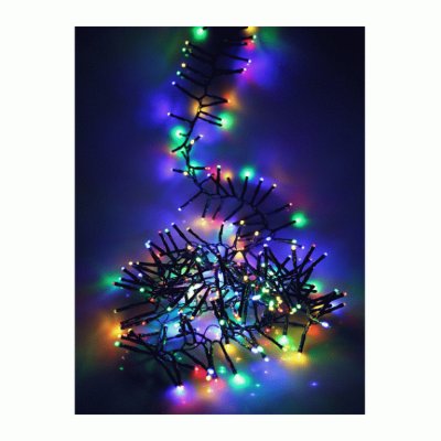 YULETIDE 720 LOW VOLTAGE LED CLUSTER GARLAND MULTI COLOUR CONNECT (BOX 10) | ELGL-0720MCT