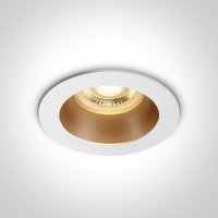 ONE Light White Brass Insert GU10 recessed Reflector Dark Light IP20 | LV1202.0431