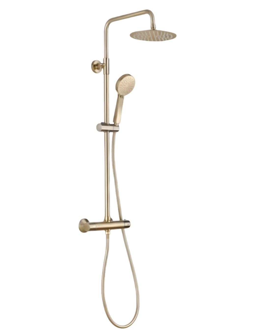 TAILORED BRUSHED BRASS RAIN SHOWER