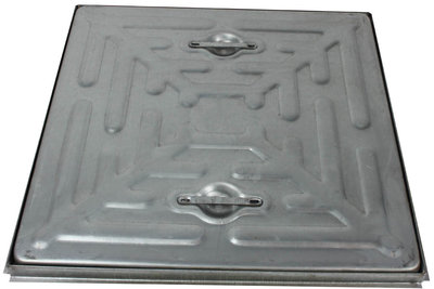 Galvanised Single Seal Access Manhole Cover and Frame 600x450mm 17T