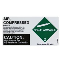 Compressed Air UN 1002 Label (3-7/8" W x 2" H)