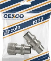 Cesco Metal 2 Pack TV Plug Pre Packed
