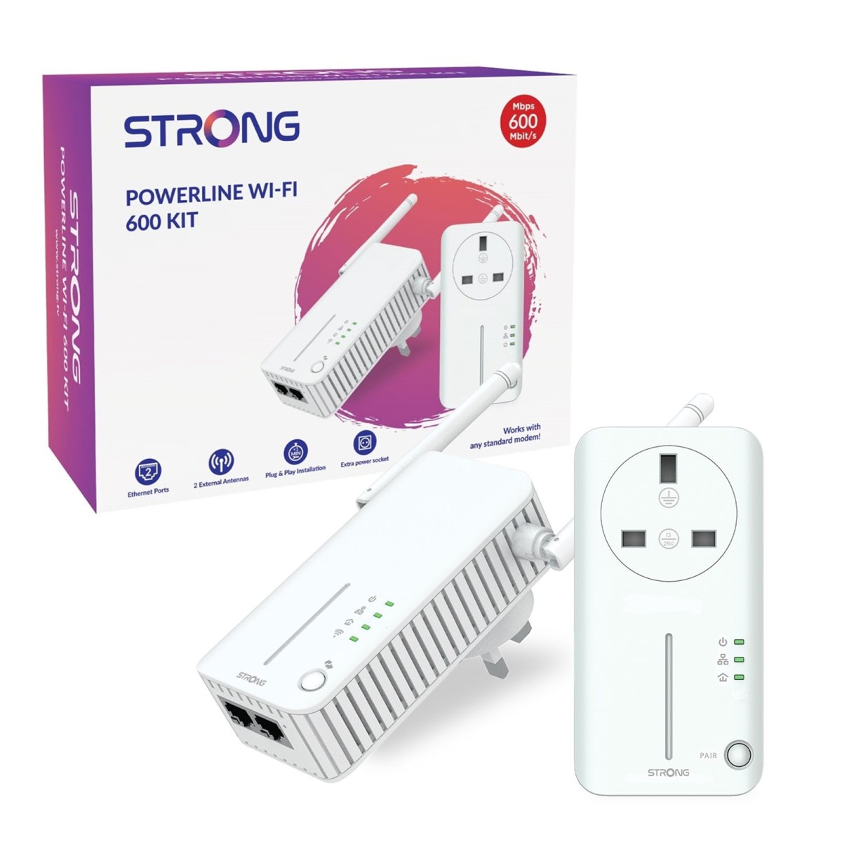 Cudy Strong Powerline Wifi 600 Kit Plug Through POWERLINEWIFI