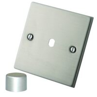 1 Gang Dimmer Plate c/w Chrome Knob