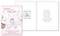 Card/Congratulations - Baby Girl with Insert   (22576)