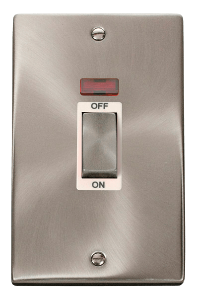 Click Deco 2G 45A Switch + Neon Satin Chrome White Insert VPSC503WH