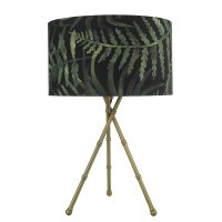 BAMBOO TRIPOD TABLE LAMP, ANTIQUE BRASS, BASE ONLY