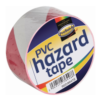 ProSolve SAFTRW2" PVC Hazard Tape 50mm x 33m (Red & White)