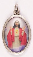 Medal - Oxidised/Sacred Heart Picture   (1525/SH)